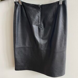 GAP Black Leather Pencil Skirt